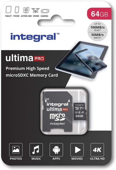INTEGRAL MICRO SD 64 GB + ADATT. pro