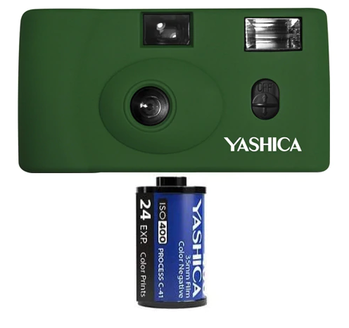 YASHICA MF-1 GREEN + PELL. 400/24 