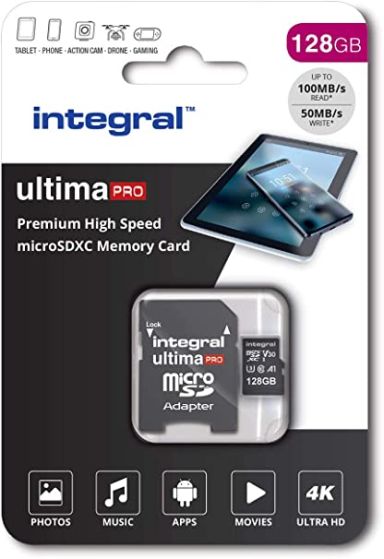 INTEGRAL MICRO SD 128 GB + ADATT. pro